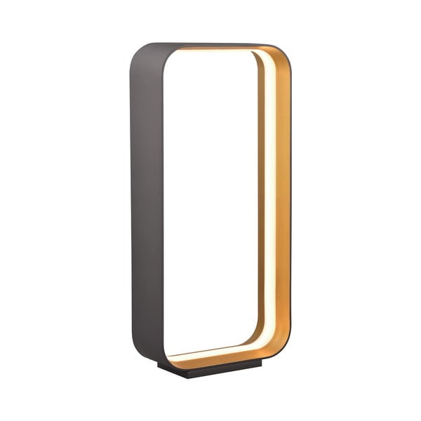 Čierna LED stolová lampa s hlasovým ovládaním/s ovládaním pomocou mobilnej aplikácie s kovovým tienidlom (výška  61 cm) Cizione – CINQUE-image-1