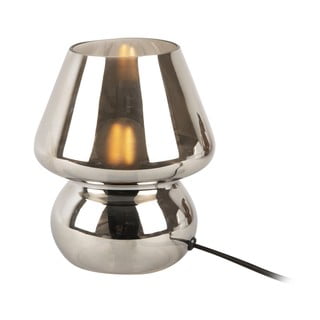 Sklenená stolová lampa v striebornej farbe Leitmotiv Glass, výška 18 cm