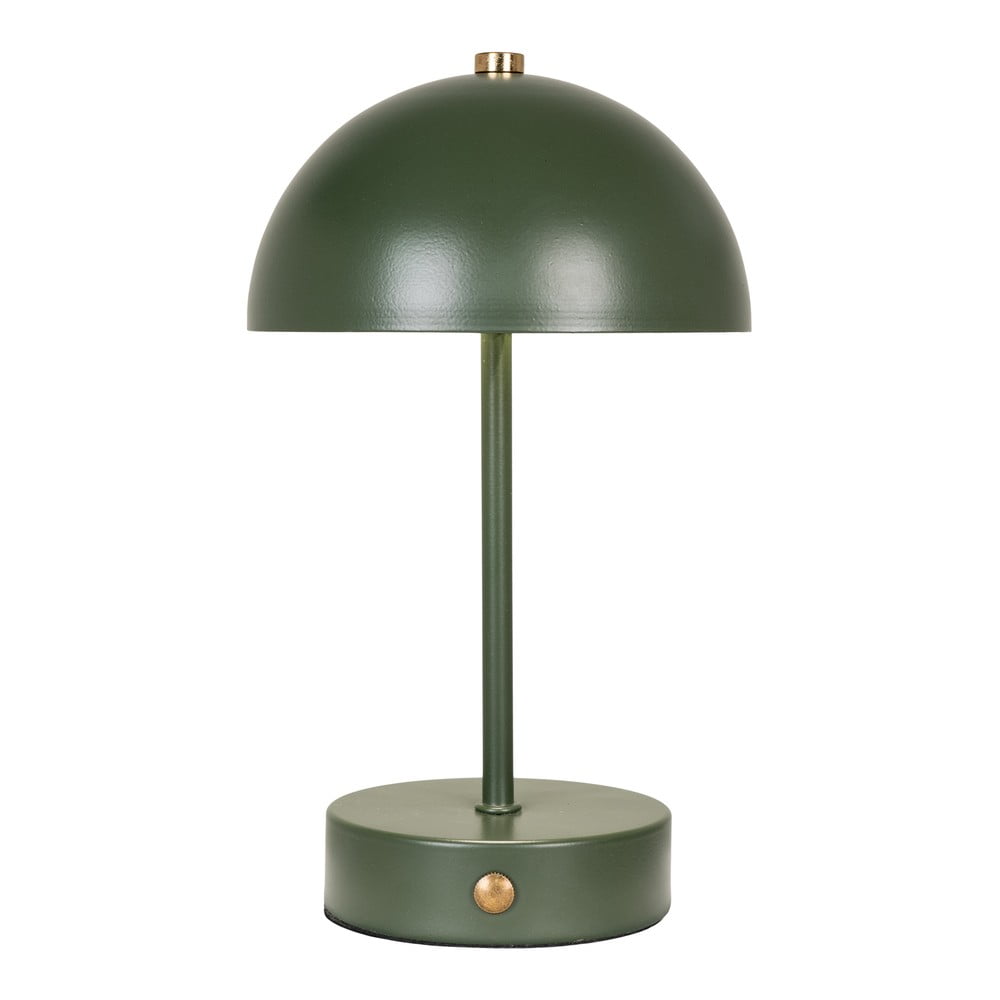 E-shop Tmavozelená LED stolová lampa s kovovým tienidlom (výška 25 cm) Holt – House Nordic