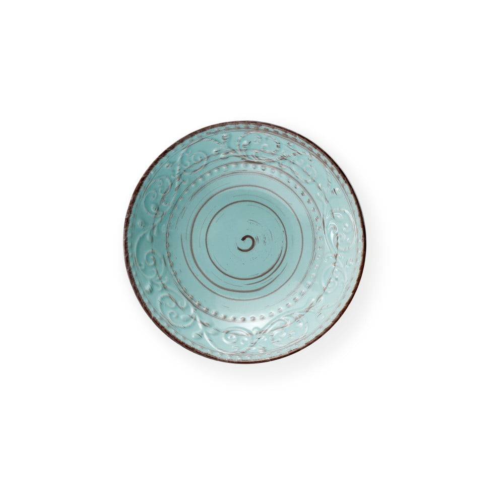 Tyrkysový tanier z kameniny na polievku Brandani Serendipity, ⌀ 20 cm