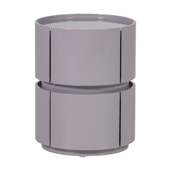 Svetlosivý lesklý nočný stolík Lunex – WOOOD-image-2