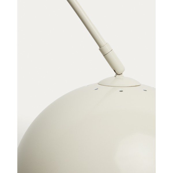 Biela stojacia lampa s kovovým tienidlom (výška  160 cm) Madali – Kave Home-image-3
