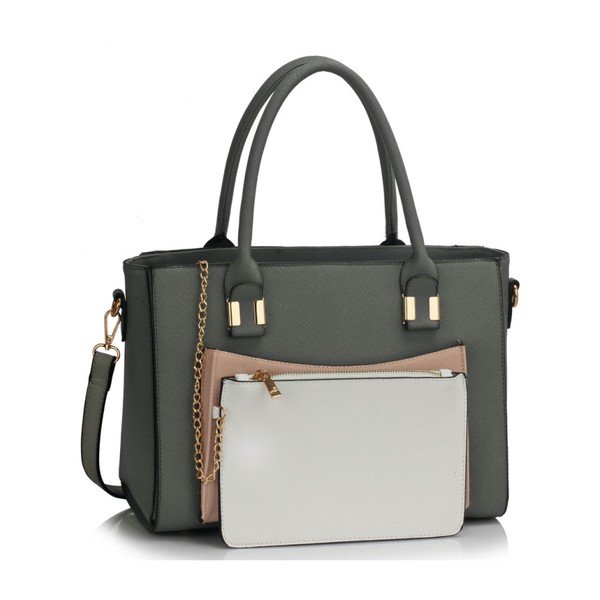 Kabelka L&S Tatiana Grey & Nude-image-1