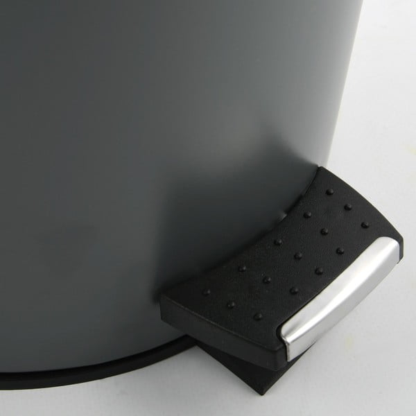 Tmavosivý nášľapný oceľový odpadkový kôš 3 l Adonis – Spirella-image-4