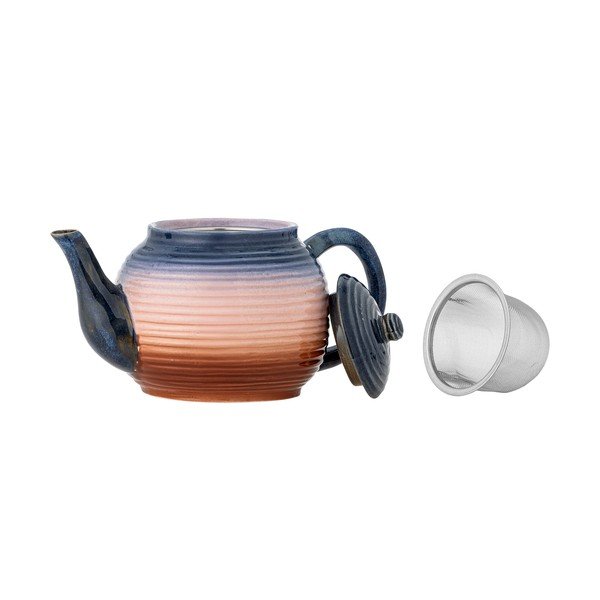Modrá/oranžová keramická kanvica na čaj so sitkom 890 ml Tatum – Bloomingville-image-4