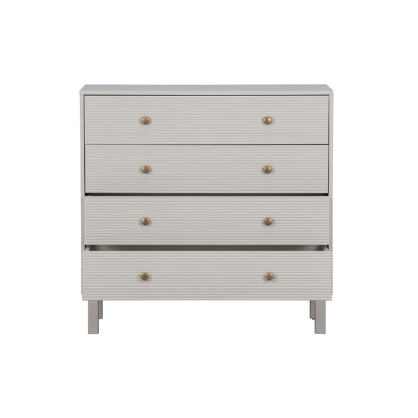 Svetlosivá nízka komoda z borovicového dreva 94x91 cm Madu – WOOOD-image-3