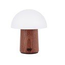 Biela/v tmavoprírodnej farbe LED stolná lampa (výška 12,5 cm) Alice Mushroom – Gingko