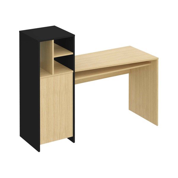 Pracovný stôl s doskou v dubovom dekore 130x50 cm Mitch - TemaHome-image-1