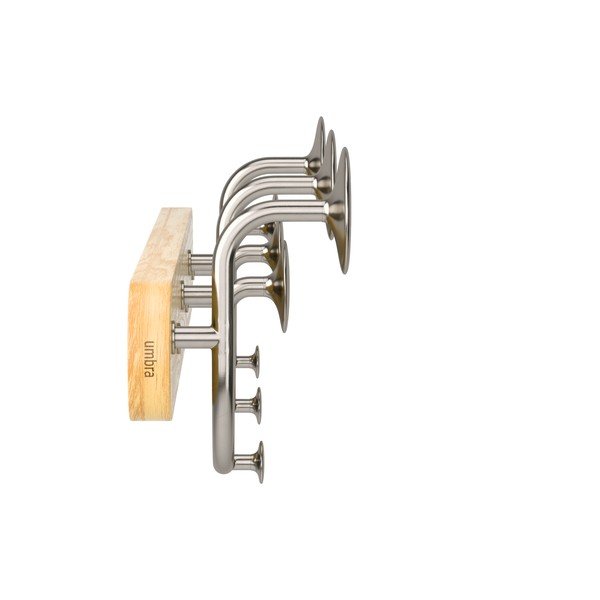 Biely prírodný hliníkový nástenný vešiak Melody - Umbra-image-3