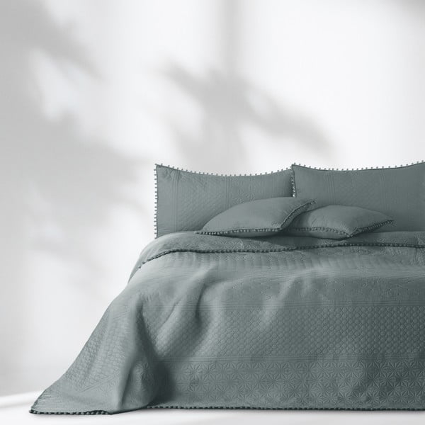 Sivá prikrývka na posteľ AmeliaHome Meadore, 170 x 270 cm