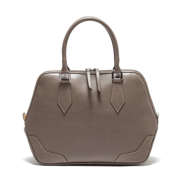 Sivo-hnedá kožená kabelka Isabella Rhea no. 471