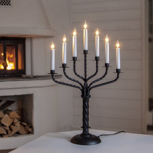 Čierna vianočná svetelná dekorácia Bore – Star Trading-image-1