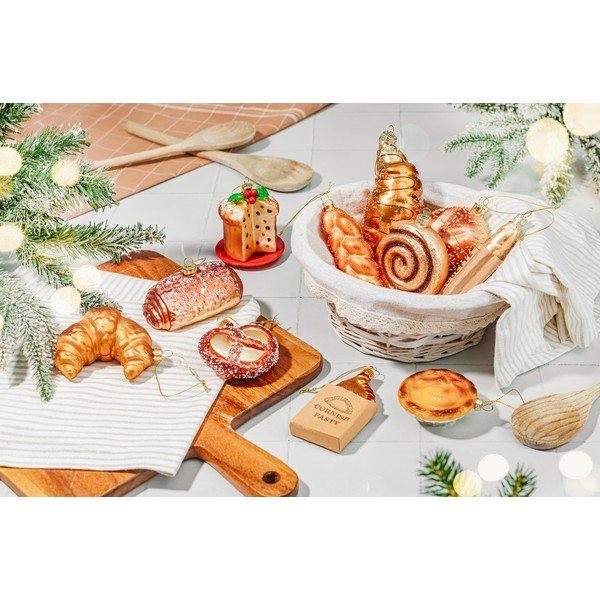 Sklenená vianočná ozdoba 3 cm Pastel de Nata – Sass & Belle-image-3