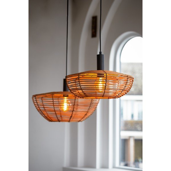 Stropné svietidlo v prírodnej farbe s ratanovým tienidlom ø 50 cm Milan - Light & Living-image-1