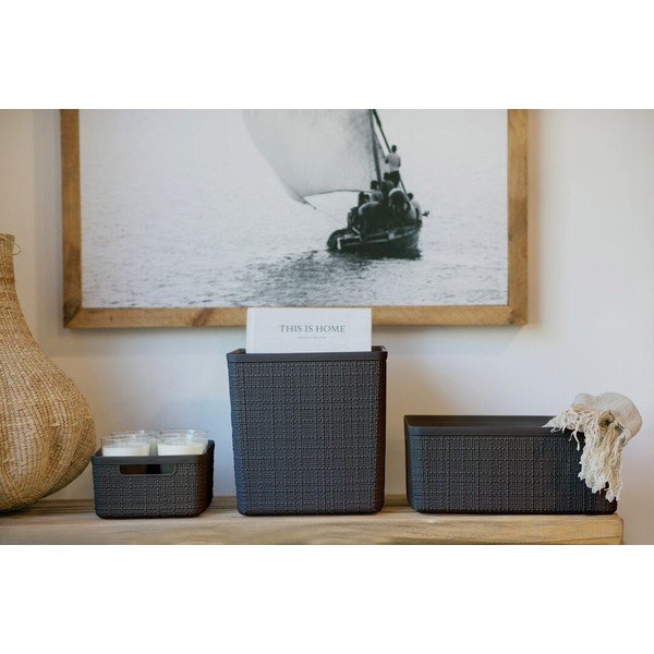 Tmavosivý úložný košík Curver Jute, 5 l-image-3