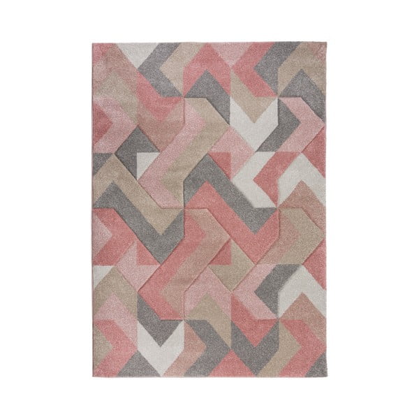 Ružový koberec Flair Rugs Aurora, 120 × 170 cm