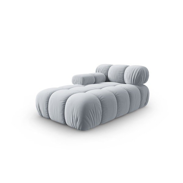 Svetlomodrá zamatová leňoška (ľavý roh) Bellis – Micadoni Home-image-3