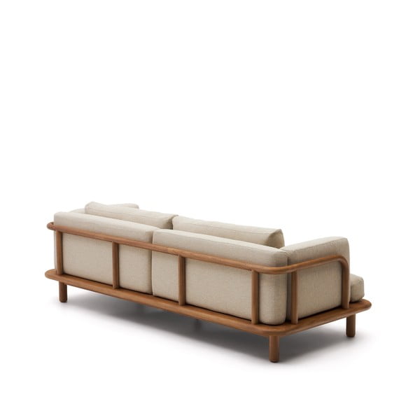 Záhradná pohovka z tíkového dreva v béžovo-prírodnej farbe Turqueta – Kave Home-image-3