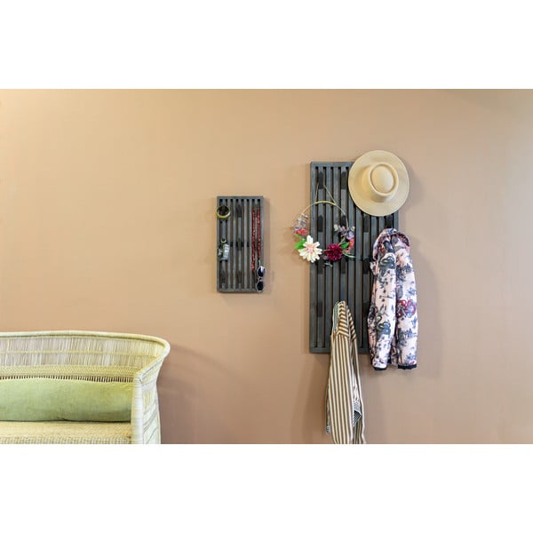 Tmavohnedý nástenný vešiak z dubového dreva 24 cm Parco – Spinder Design-image-3