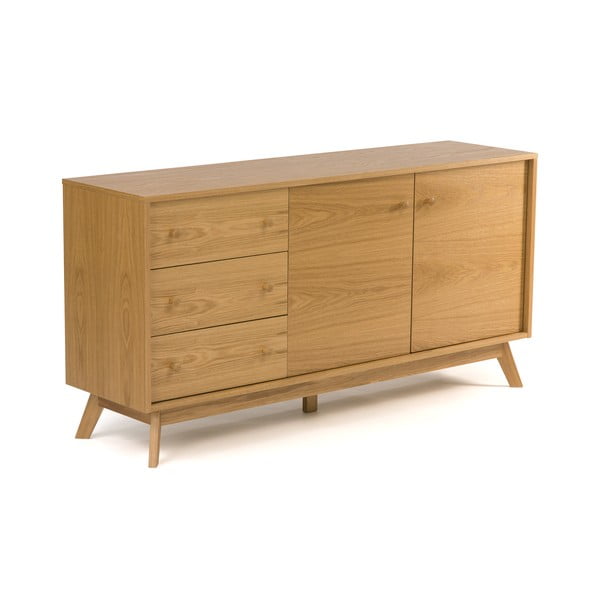 Nízka komoda v dekore duba v prírodnej farbe 149x75 cm Kensal – Woodman-image-1