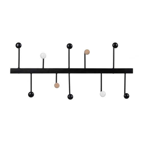 Čierny kovový nástenný vešiak – Ixia