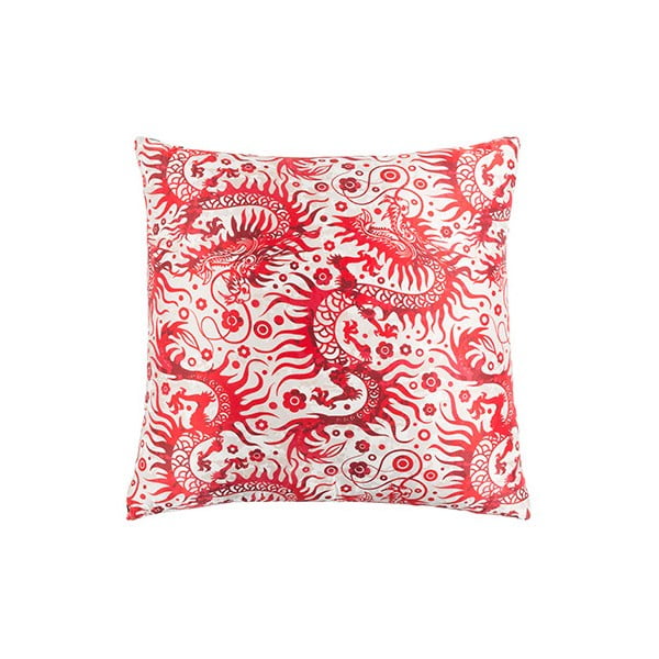 Červeno-biely vankúš White Label Joan, 45 × 45 cm