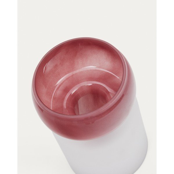 Ružová sklenená váza (výška  19 cm) Kelse – Kave Home-image-4