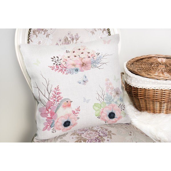 Obliečka na vankúš s prímesou bavlny Minimalist Cushion Covers Special Design Bird Modern, 45 × 45 cm-image-1
