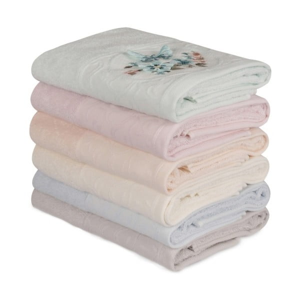 Sada 6 bavlnených uterákov Daireli Lunida, 50 × 90 cm