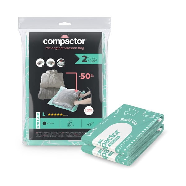 Vákuové vrecia v súprave 2 ks Roll Up L – Compactor