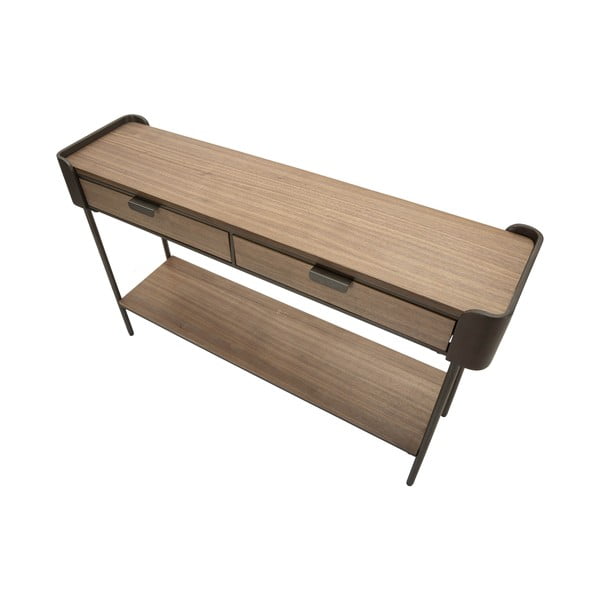 Hnedý konzolový stolík z jedlového dreva 31x120 cm Toronto – Mauro Ferretti-image-4