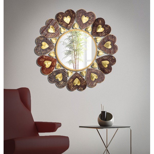 Nástenné zrkadlo Mauro Ferretti Cuori, ø 61 cm-image-1