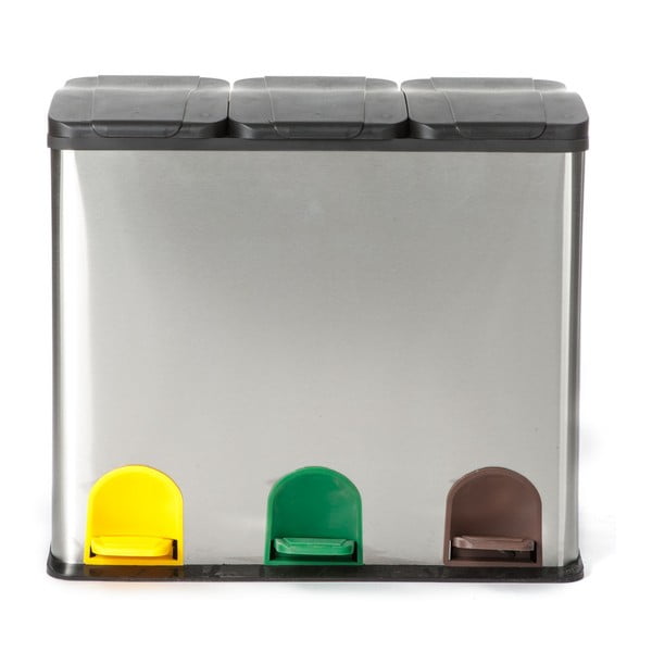 Kôš na recyklovaný odpad v striebornej farbe Tomasucci Recycle, 60 l-image-1