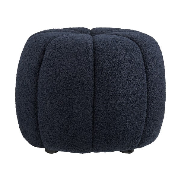 Tmavomodrý taburet z textílie buklé Paisley – House Nordic