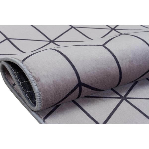 Sivý umývateľný koberec 160x100 cm - Vitaus-image-3