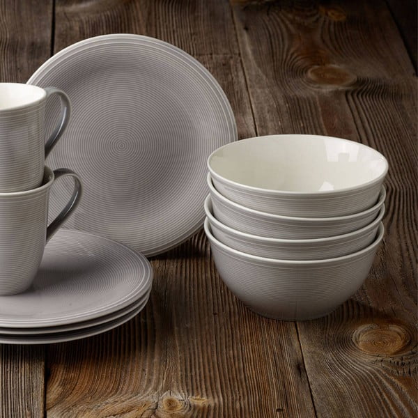 Bielo-sivá porcelánová miska Like by Villeroy & Boch Group, 0,75 l-image-1