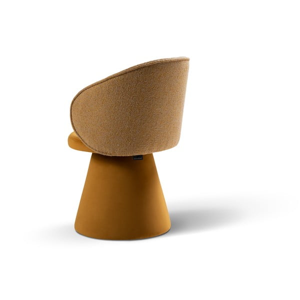 Zamatové kreslo v horčicovej farbe Inez – Micadoni -image-4
