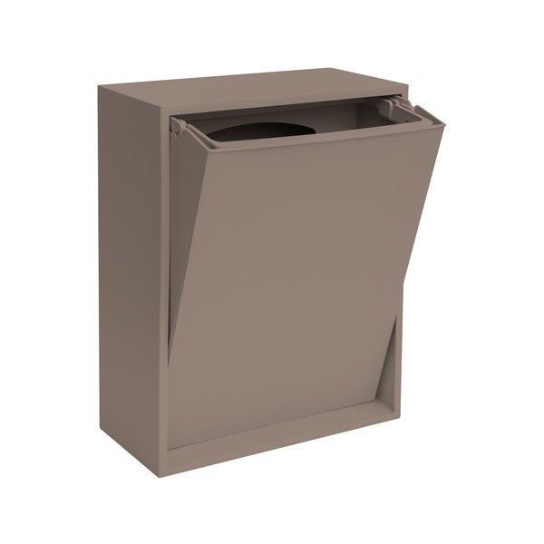 Svetlohnedý odpadkový kôš na triedený odpad/nástenný z recyklovaného plastu Recycling Box – ReCollector
