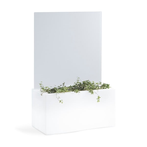 Biely kvetináč Slide Prive, 48 x 118 cm
