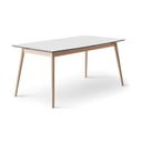 Rozkladací jedálenský stôl s bielou doskou v bielo-prírodnej farbe 100x210 cm Meza – Hammel Furniture