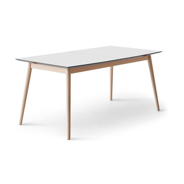 Rozkladací jedálenský stôl s bielou doskou v bielo-prírodnej farbe 100x210 cm Meza – Hammel Furniture