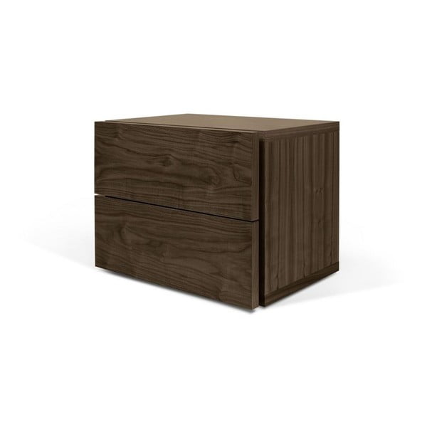 Hnedý nočný stolík s 2 zásuvkami TemaHome Aurora-image-2