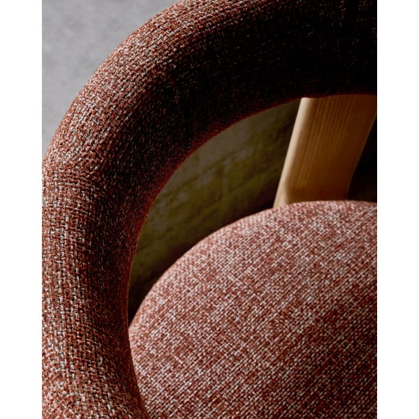 Jedálenská stolička z jaseňového dreva v prírodnej farbe/v terakotovej farbe Granite – Kave Home-image-2