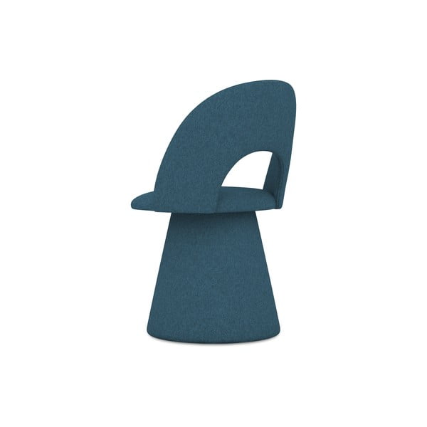 Modré čalúnené jedálenské kreslo Kalo – Makamii-image-4