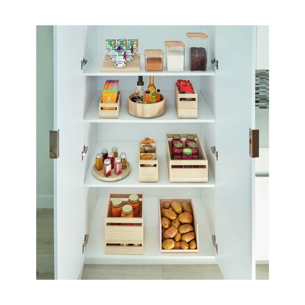 Otočný kuchynský organizér z dreva paulownia iDesign, 26,7 cm-image-4