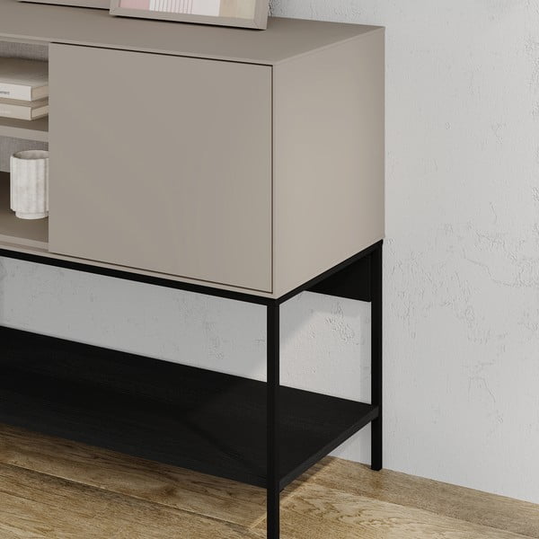 Čierno-krémová komoda 180x80x40 cm Amira – Marckeric-image-4