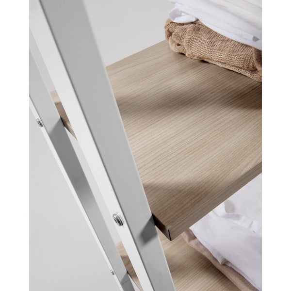 Biely/v prírodnej farbe regál v dekore duba 56x172x32 cm Aarhus – Kave Home-image-2