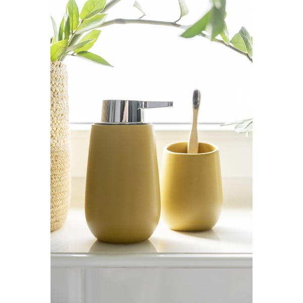 Žltý keramický dávkovač mydla 0.32 l Badi - Wenko-image-2