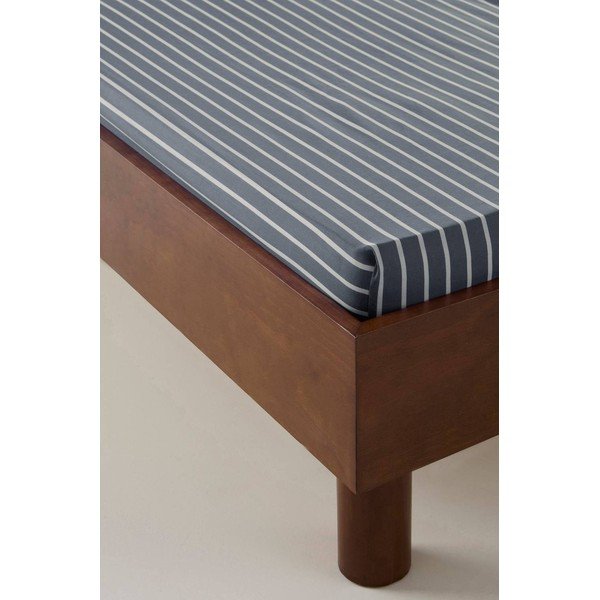 Biela/modrá napínacia plachta z bio bavlny 180x200 cm Sima – Jotex-image-1