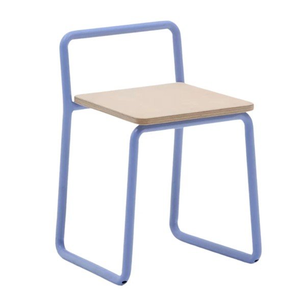 Modrá kovová detská stolička Tinn – Kave Home